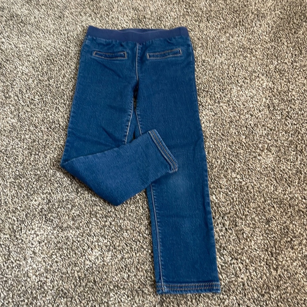 5T elastic waist denim pants